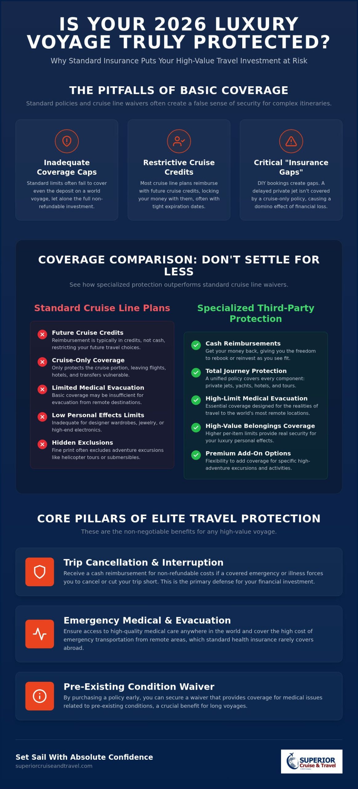 Travel Protection for Luxury Cruises Securing Your 2026 Investment