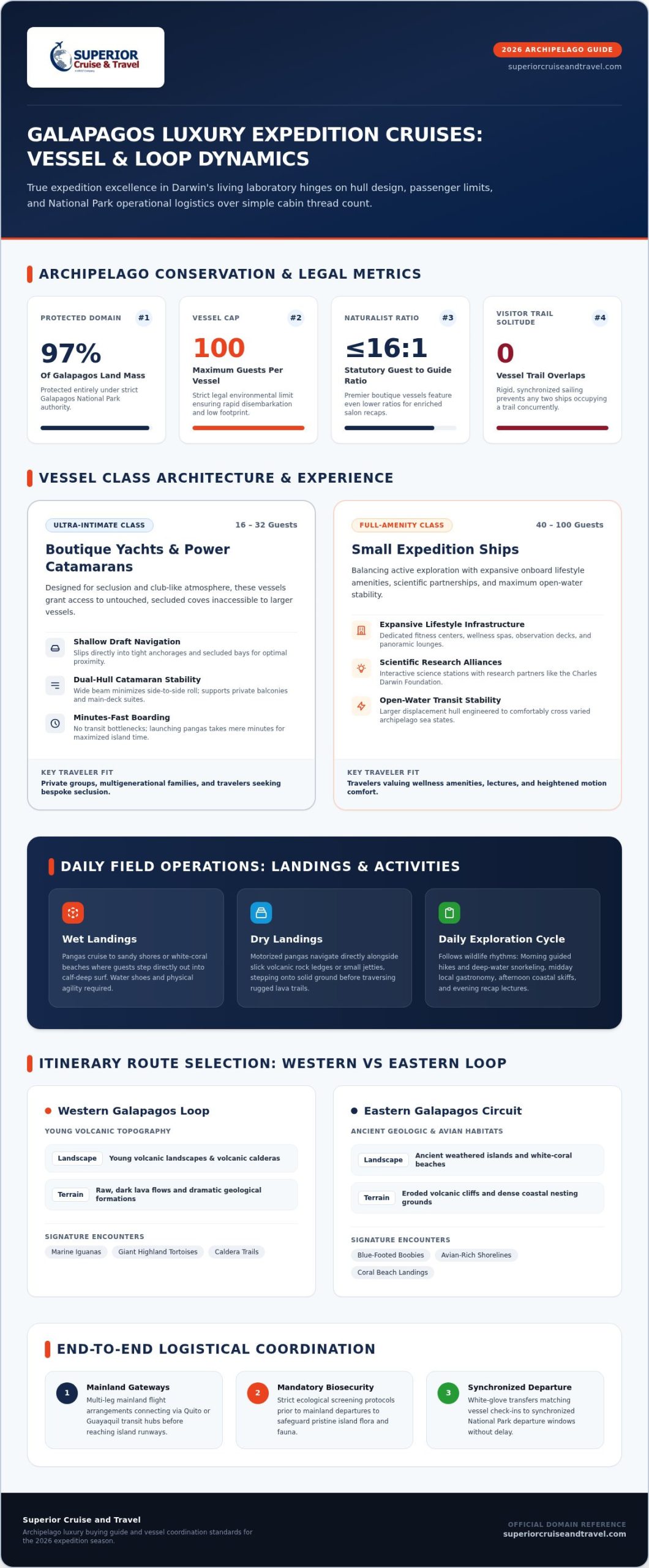 Expedition Cruises Galapagos The 2026 Luxury Buying Guide Infographic | Superior Cruise Travel Expedition Cruises Galapagos The 2026 Luxury Buying Guide